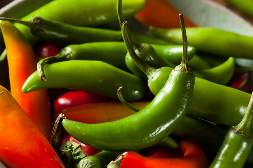 Organic Green Spicy Serrano Peppers