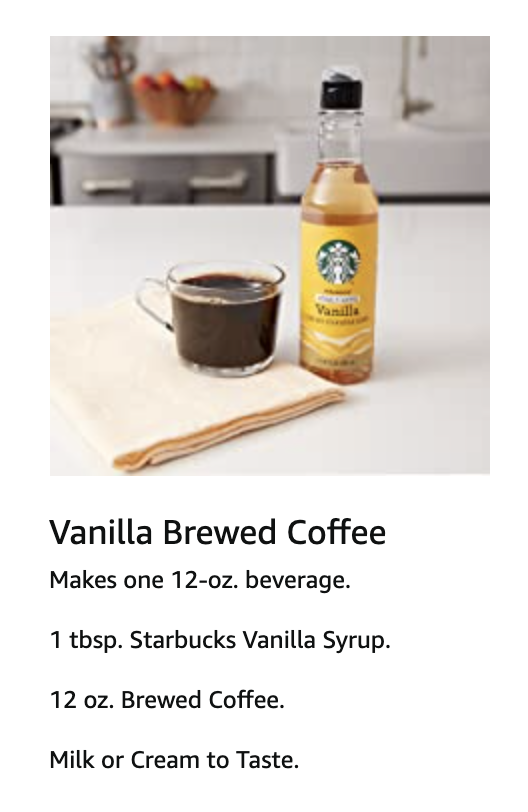 starbucks syrups