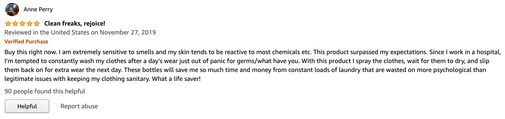 tide antibacterial fabric spray review 1