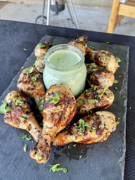 grilled chicken legs