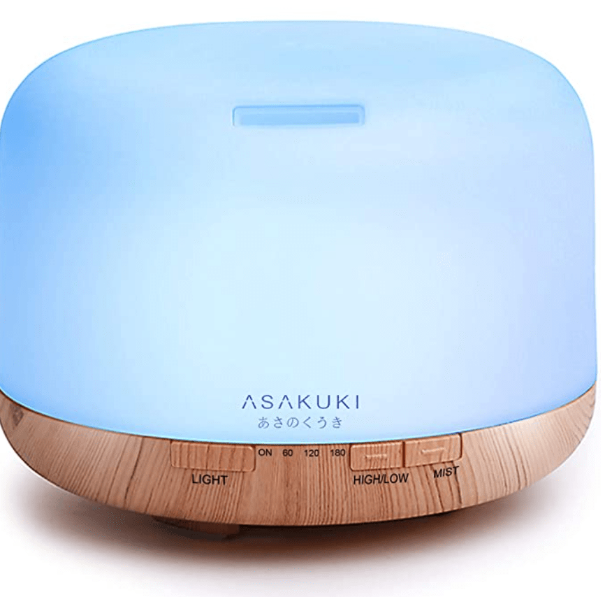 ASAKUKI 500ml Premium, Essential Oil Diffuser, 5 in 1 Ultrasonic Aromatherapy Fragrant Oil Humidifier Vaporizer, Timer and Auto-Off Safety Switch