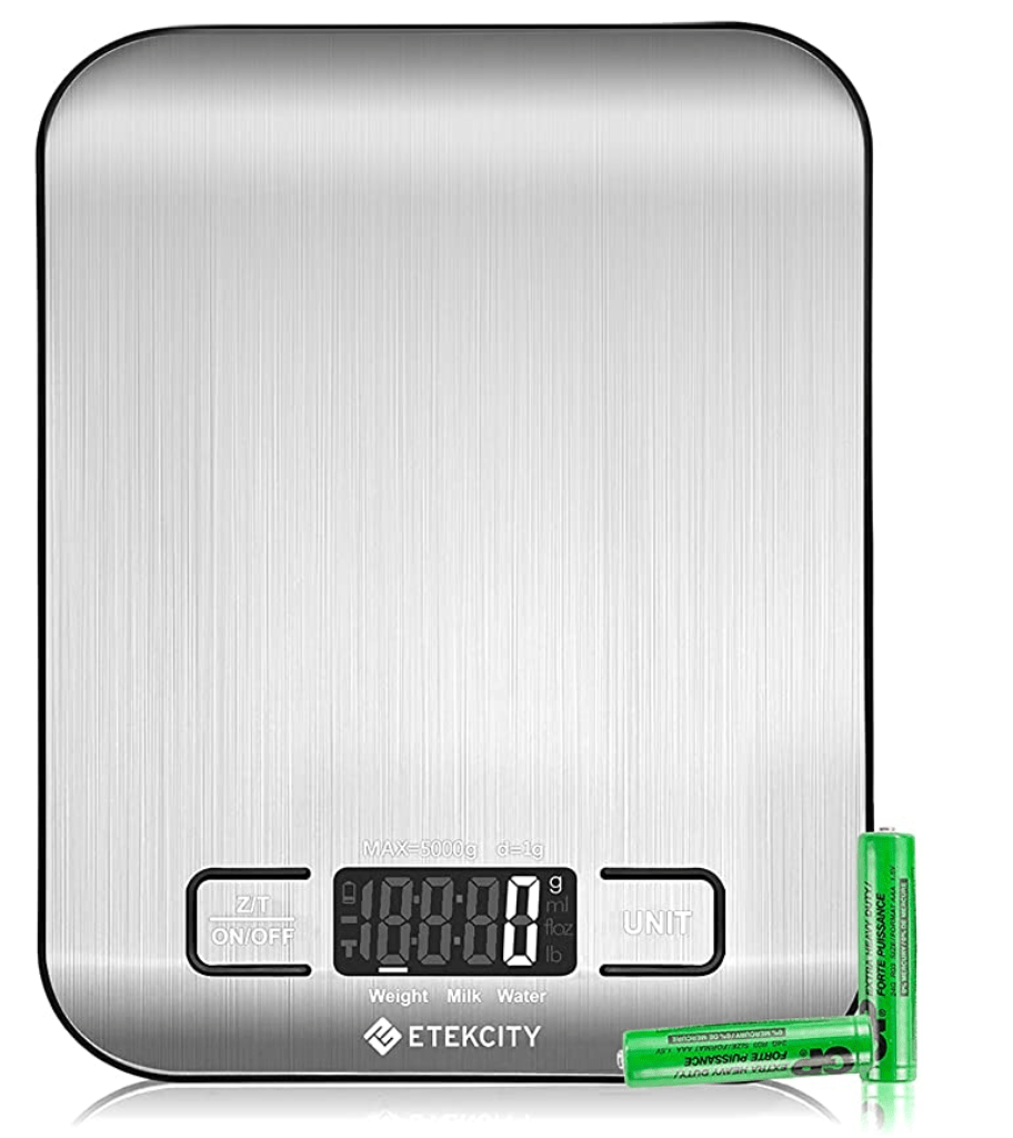 Etekcity Food Kitchen Scale, Digital Grams and Ounces for Weight Loss, Baking, Cooking, Keto and Meal Prep, Small, 304 Stainless Steel
