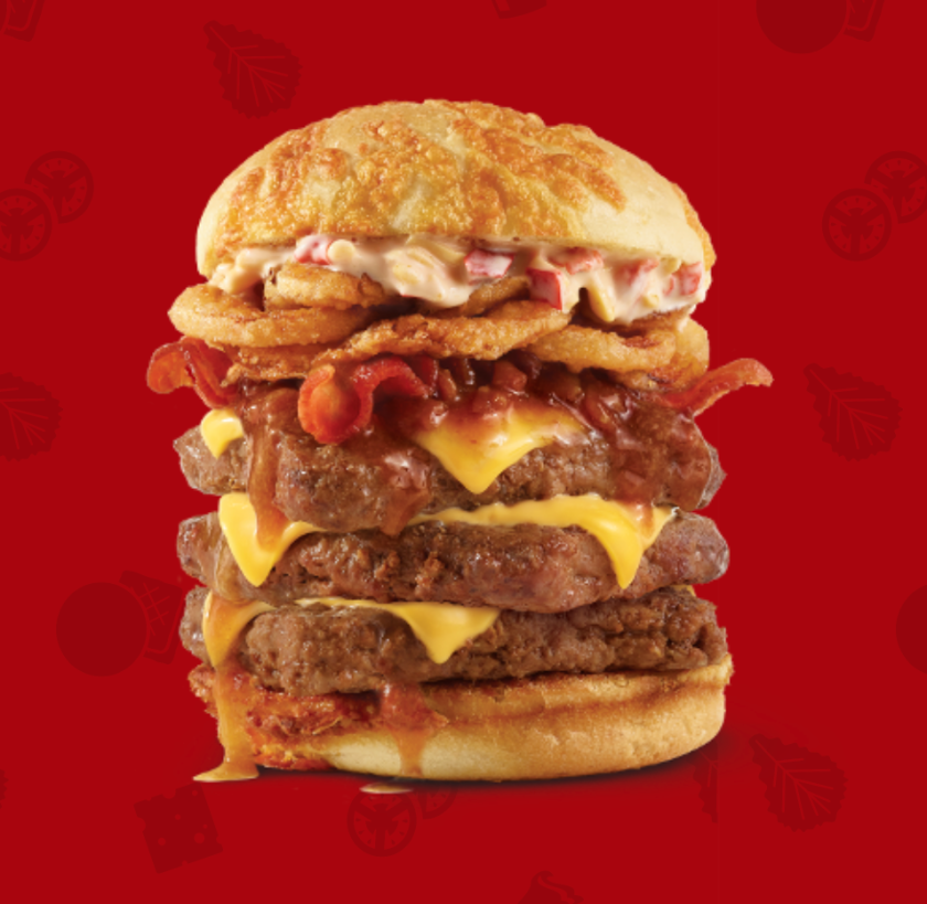 Big Bacon Cheddar Cheeseburger Triple