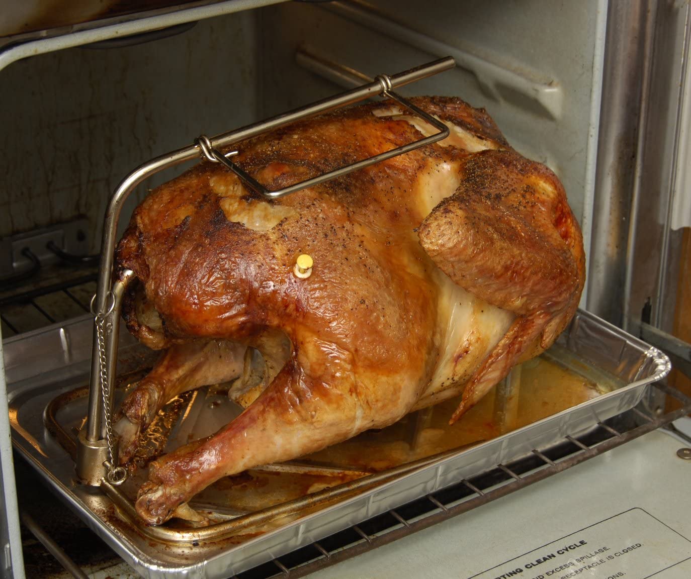 Turkey Roaster - Original Upside Down Turkey Dunrite Stainless Steel Cooker - Keeps Juices Inside Meat, Not Outside the Pan, the Perfect Juicy Turkey