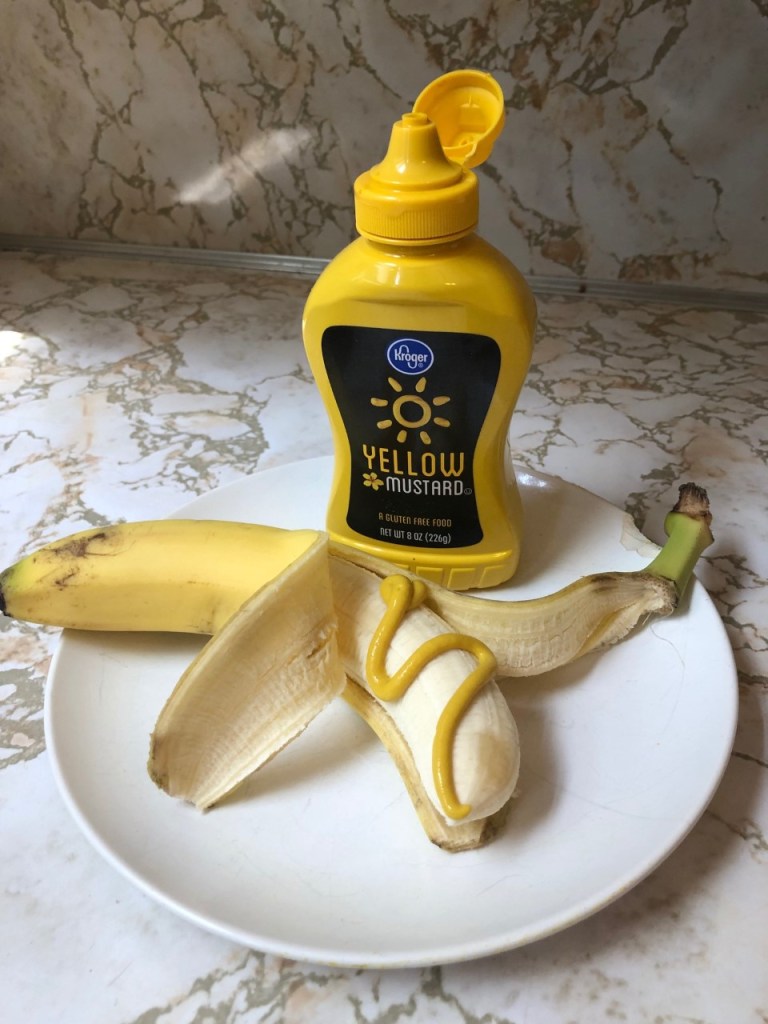 mustard on fruit