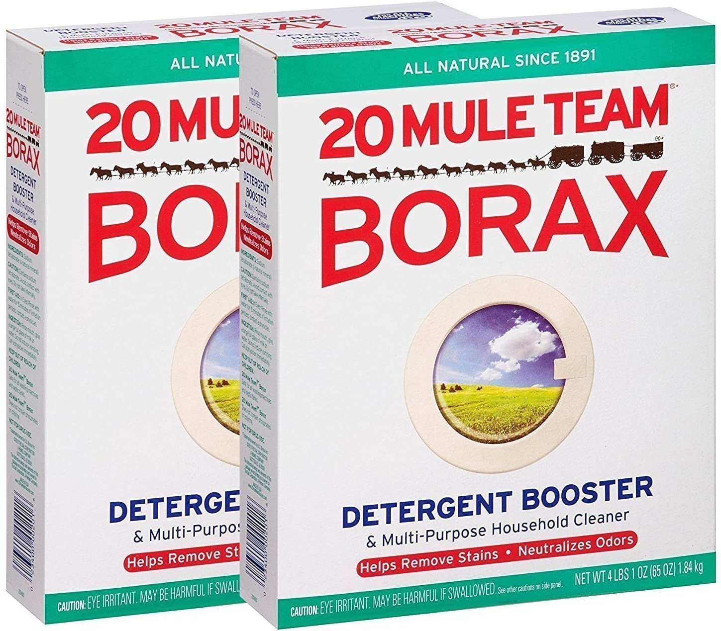 20 Mule Team Borax Natural Laundry Booster 65 Ounce pack of 2