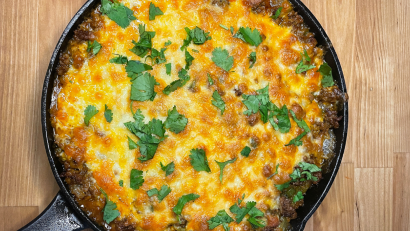 cornbread enchilada skillet