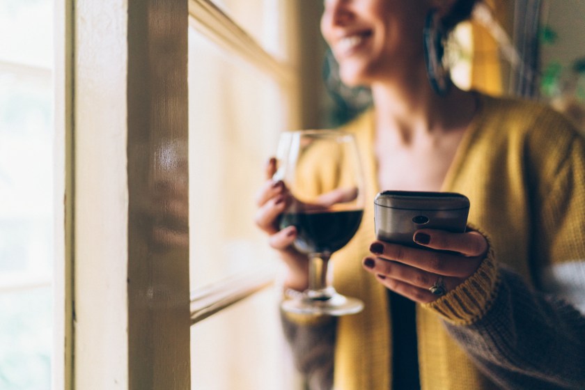 woman with wine glass 
