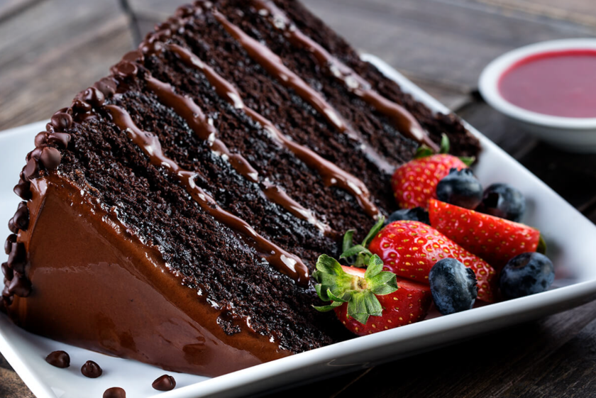 PF Chang's wall of chocolate cake