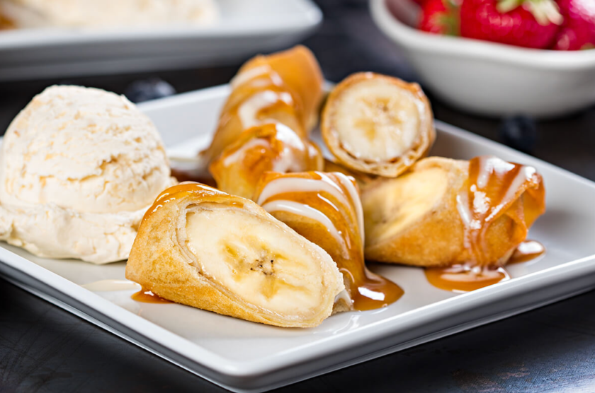 banana spring rolls