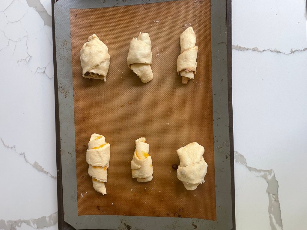 Rugelach on a tray