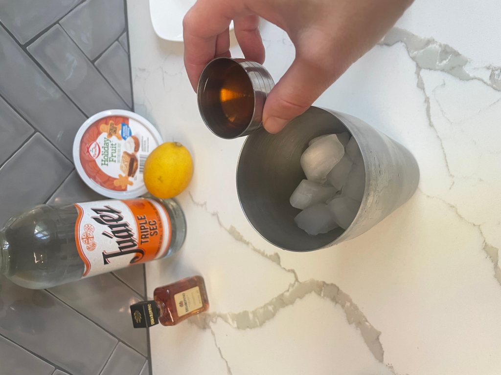 mixing cocktails
