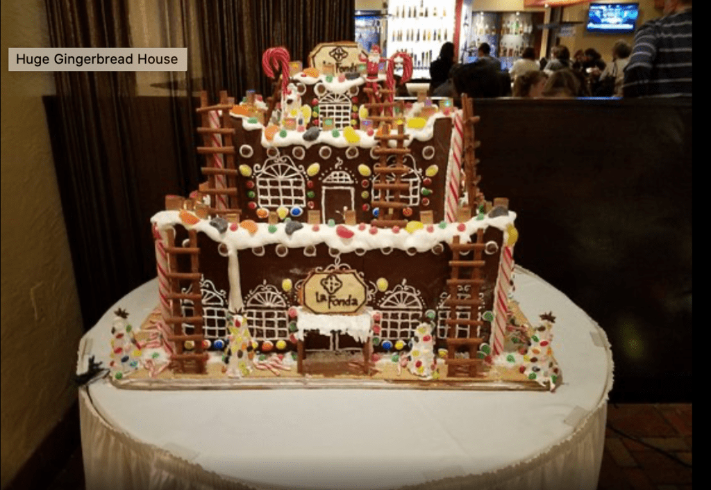 gingerbread house display