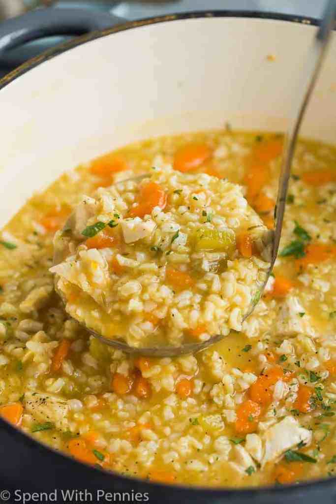chicken rice soup