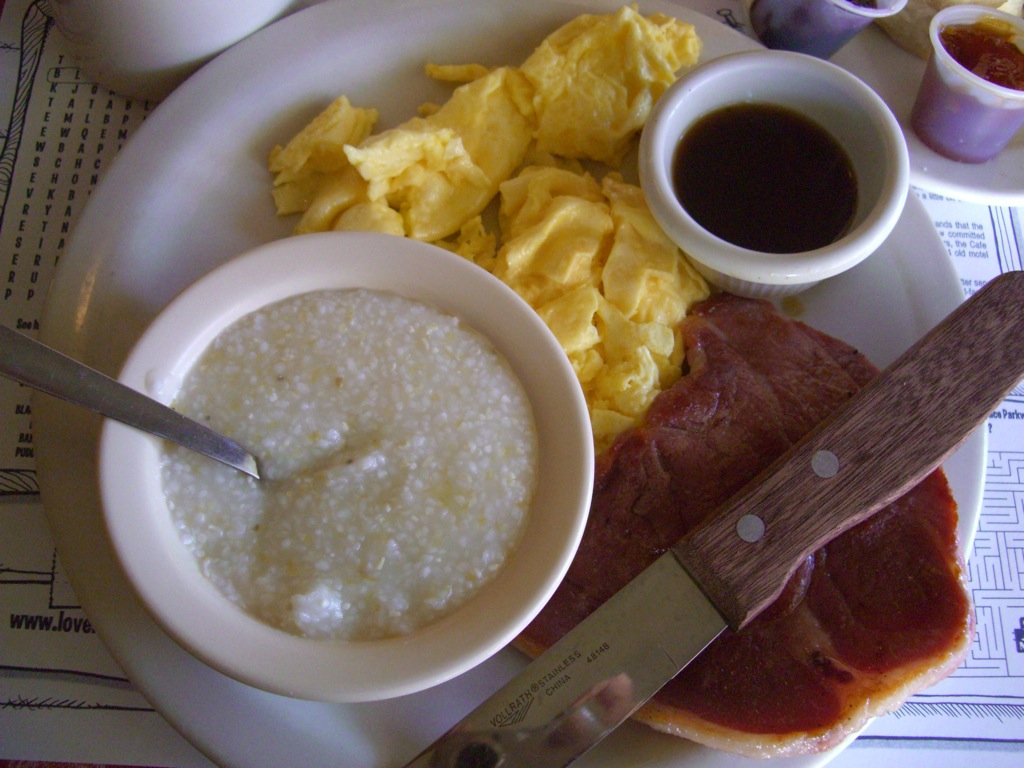 red eye gravy with ham and eggs
