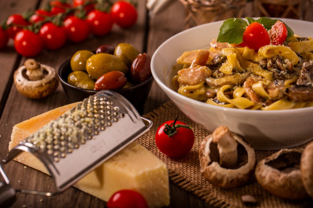 chicken and mushroom tagliatelle