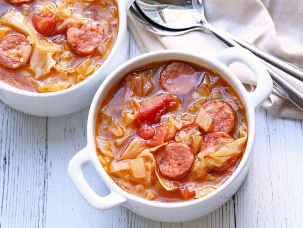 cabbage soup with sausage