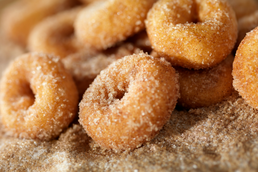sugar on doughnuts