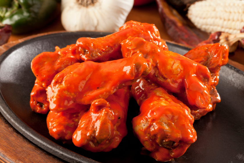 hot sauce on buffalo wings