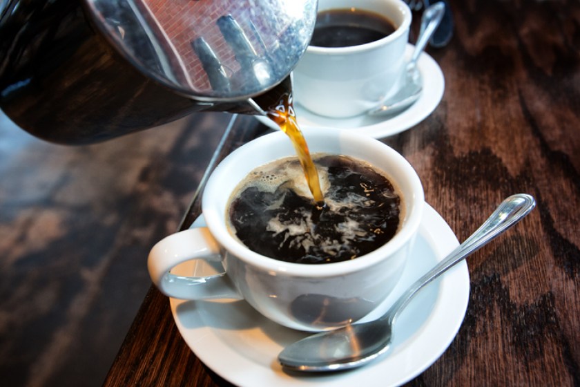 Hot Coffee from a French Press