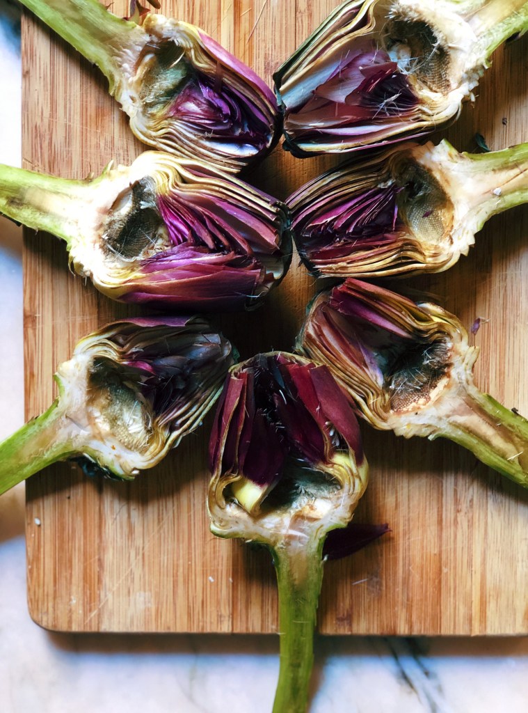 artichoke cut open