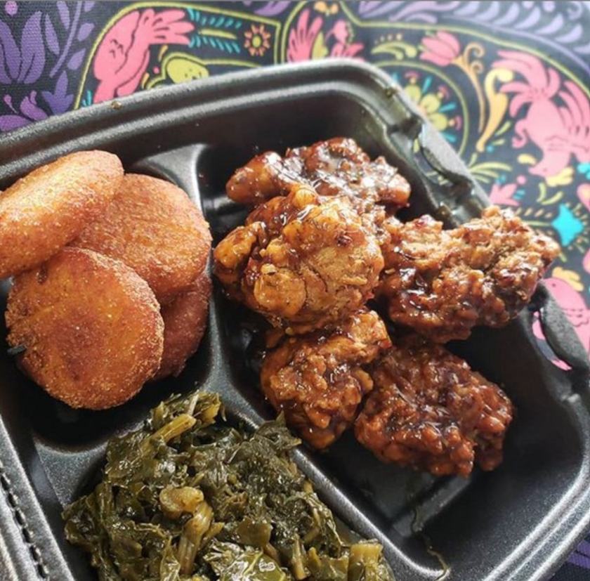 Sassy's vegetarian soul food plate