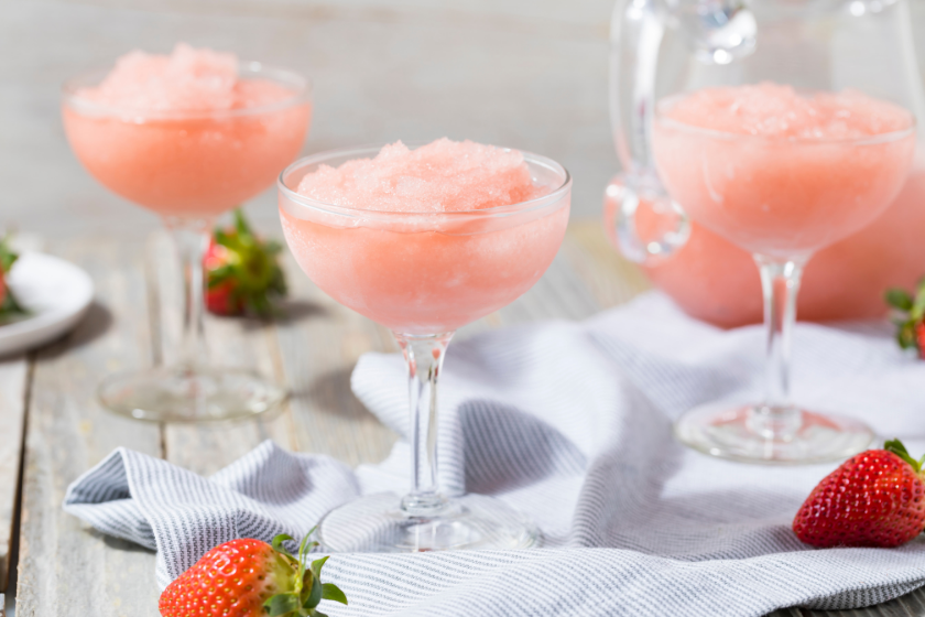 frozen spirits with strawberries