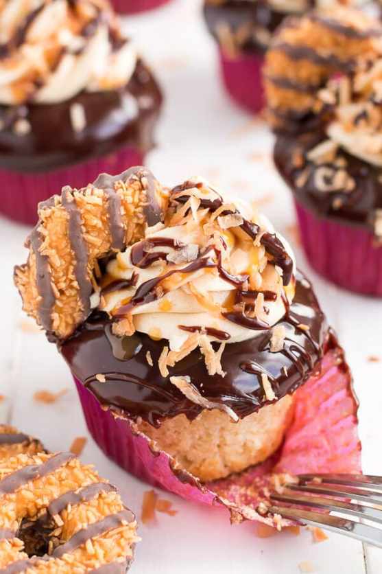 Samoa Cupcakes