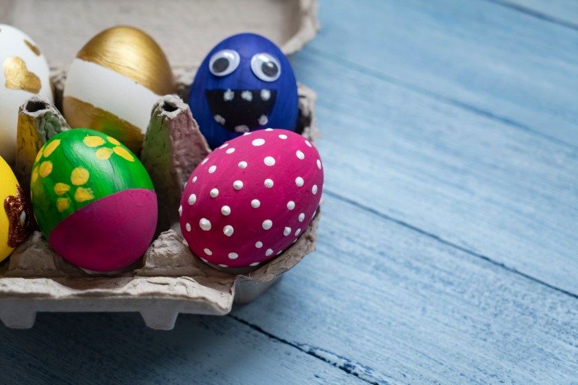 Easter Eggs in a Crate