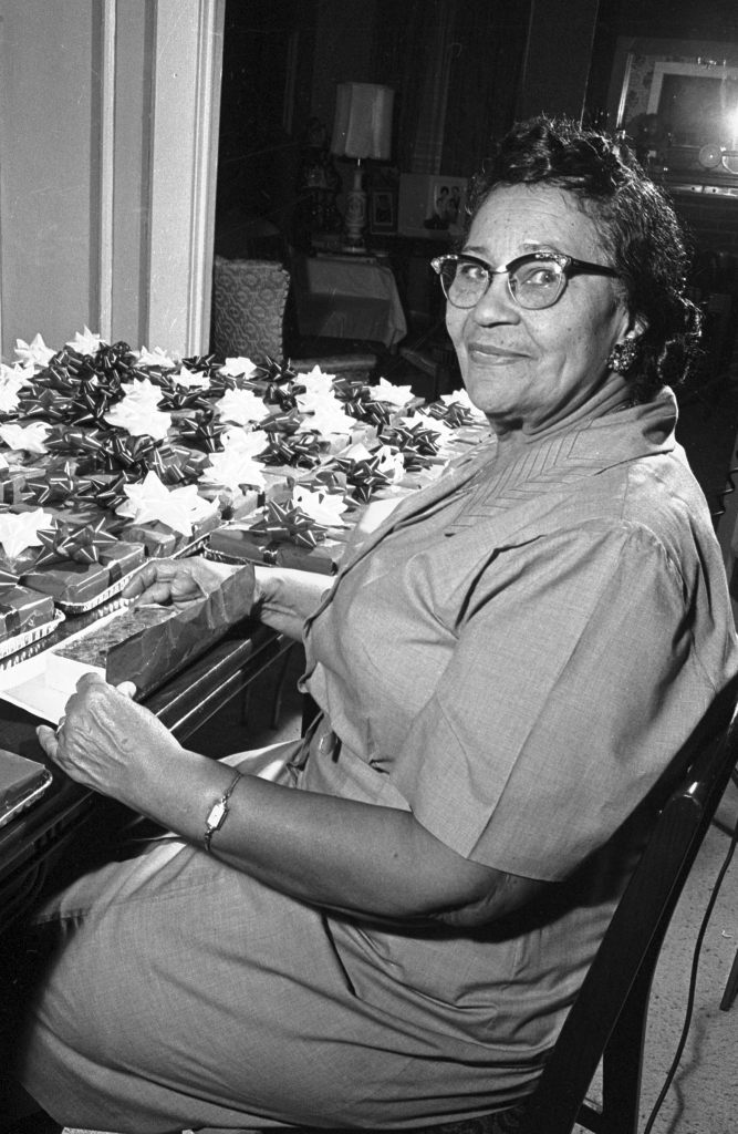 In 1965, Smith prepared fruitcakes to send to every local serviceman in Vietnam