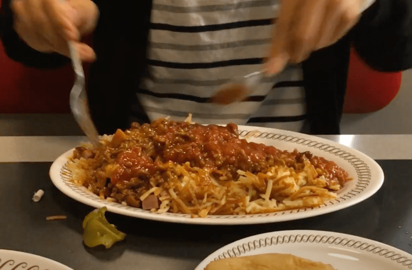 Waffle House hash browns all the way
