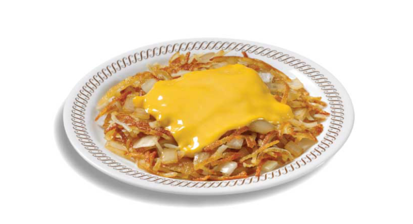 Waffle House hashbrowns with cheese