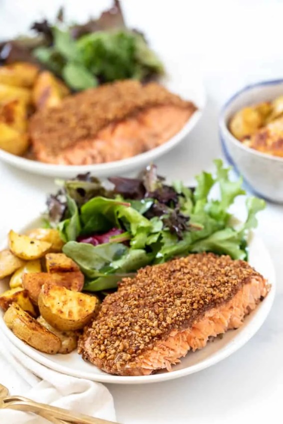 cinnamon pecan crusted salmon