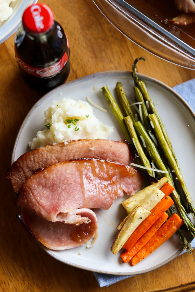 ham dinner with coke