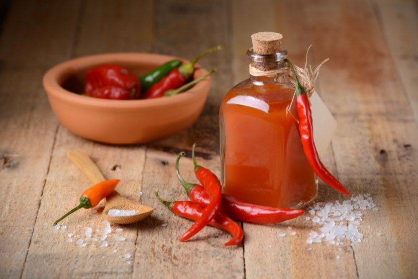 tabasco pepper with sauce
