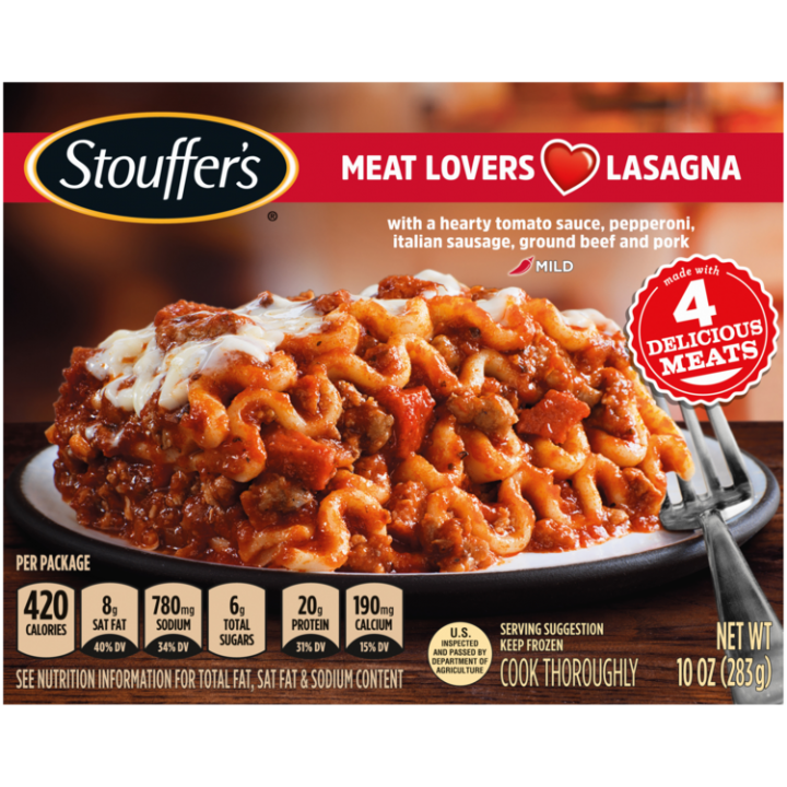 Stouffer's meat lovers lasagna