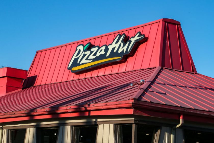 An exterior view of a Pizza Hut