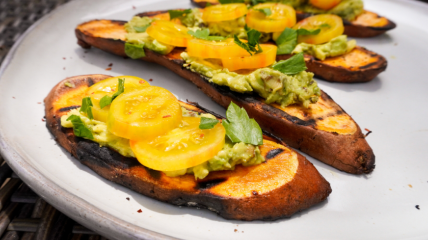 grilled sweet potatoes