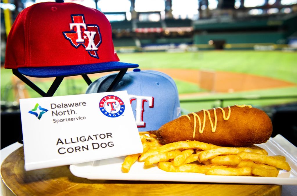 alligator corn dog