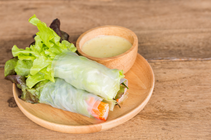 butter lettuce eggrolls