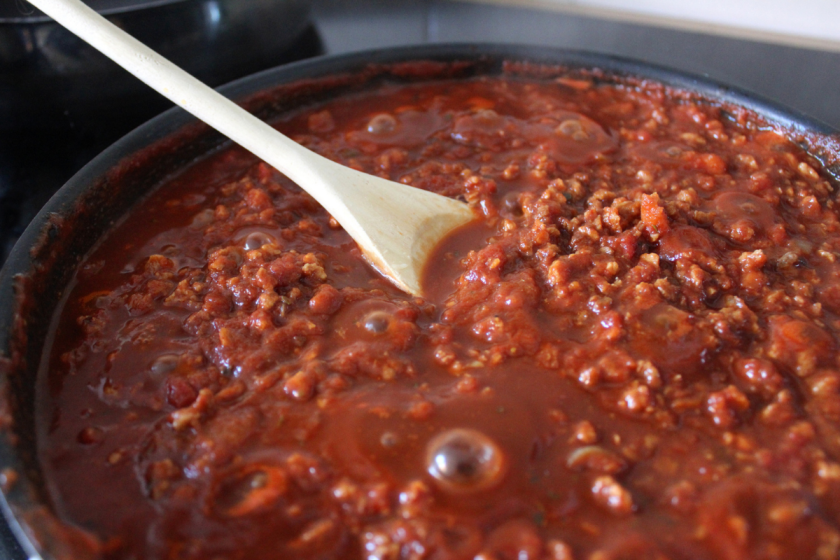 sauce simmering