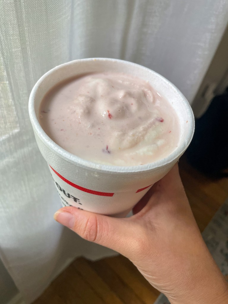 strawberry cheesecake milkshake