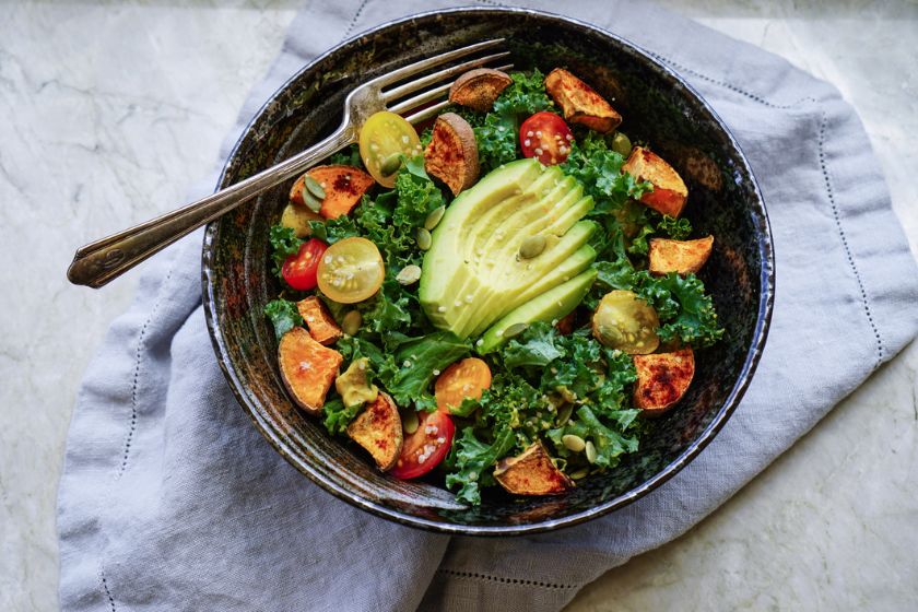 curly kale in stir fry