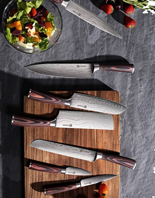 knife sets on a block