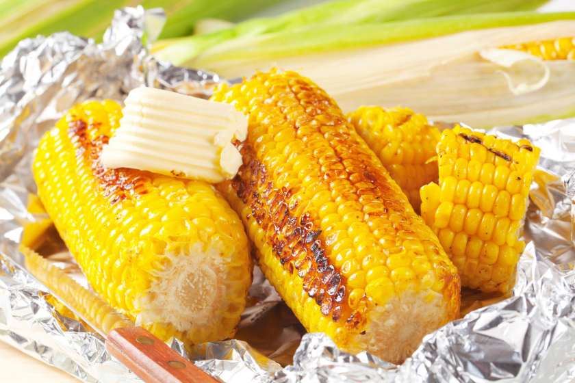 corn on the cob in foil
