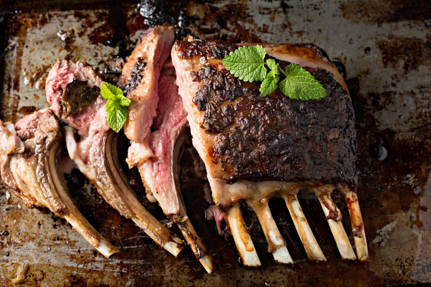 ribs in a rack