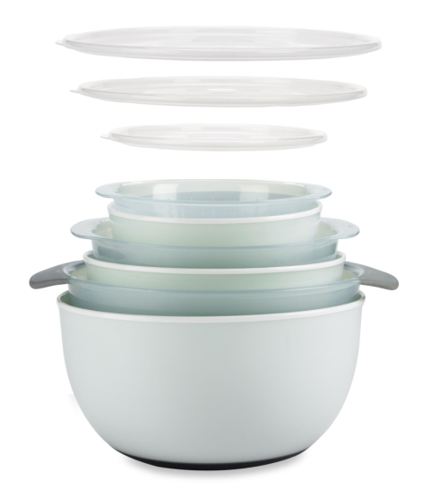 OXO Good Grips&reg; 9-Piece Nesting Mixing Bowls and Colanders Set in Seaglass Blue